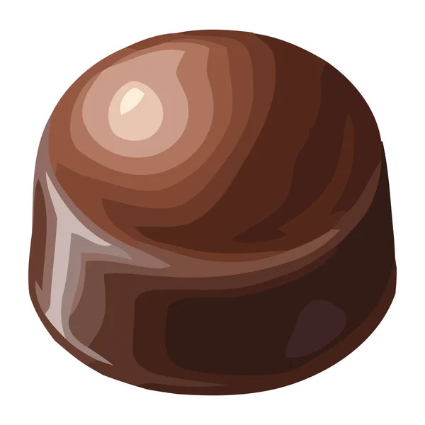 Γλυκό Σοκολάτα Τροφίμων Bonbon Εικονίδιο Απομονωμένο — Διανυσματικό Αρχείο