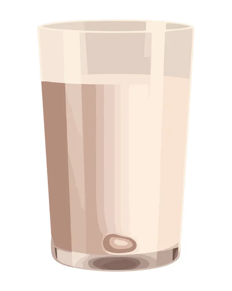 Fresh Milk Glass Design Icon Isolated — Stock Vector