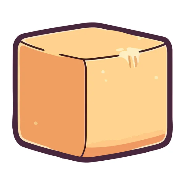 Изолированная Иконка Закусок Сыром — стоковый вектор