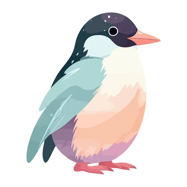 Симпатичный Пингвин Стоя Изолированная Икона — стоковый вектор