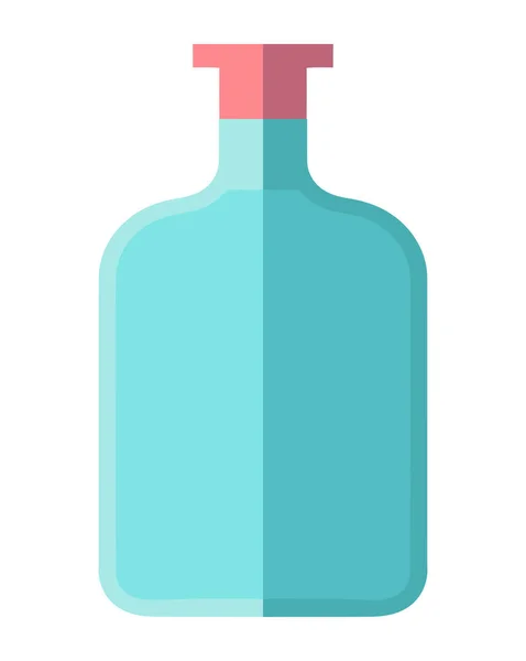 Transparenter Behälter Hält Shampoo Symbol Isoliert — Stockvektor