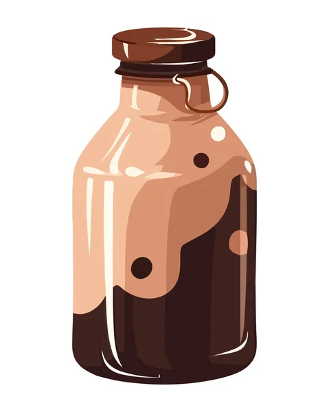 Schokoladenflaschendesign Gourmet Erfrischungssymbol Isoliert — Stockvektor