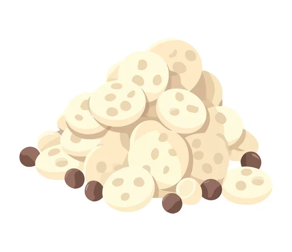 チョコレートのアイコンに象徴される健康的な食事 — ストックベクタ