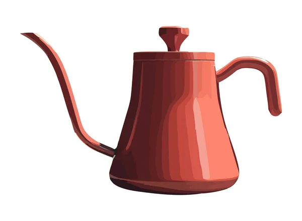 Starožitný Kávovar Nalévání Horké Tekuté Ikony Izolované — Stockový vektor