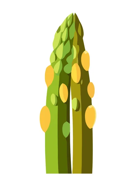 白い背景のアイコンにアスパラガスの野菜が孤立 — ストックベクタ
