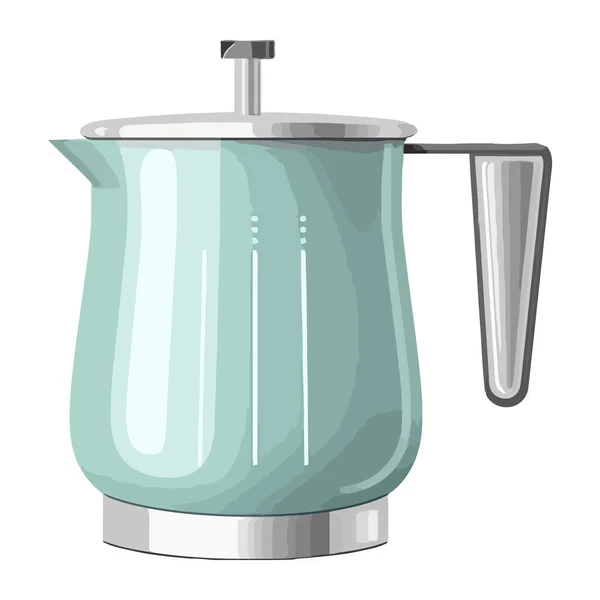 Metallic Coffee Pot Handle Icon Isolated — Stock Vector