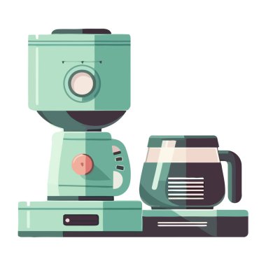 Modern kahve makinesi simgesi izole edilmiş tazelik simgesini simgeliyor