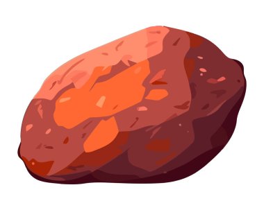 Beyaz arkaplan simgesinde patates izole edildi