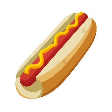 Kızarmış sosisli sandviç, sağlıksız abur cubur ikonu.