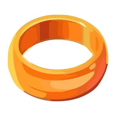 Altın alyans ikonu izole edildi