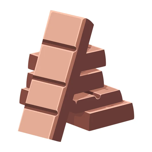 Bonbonstapel Aus Süßer Schokolade Eine Ikone Des Gourmet Desserts — Stockvektor