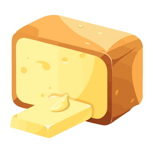 新鲜有机奶酪图标隔离设计 — 图库矢量图片