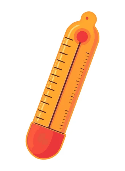 用隔离的金属温度计降图标测量温度 — 图库矢量图片