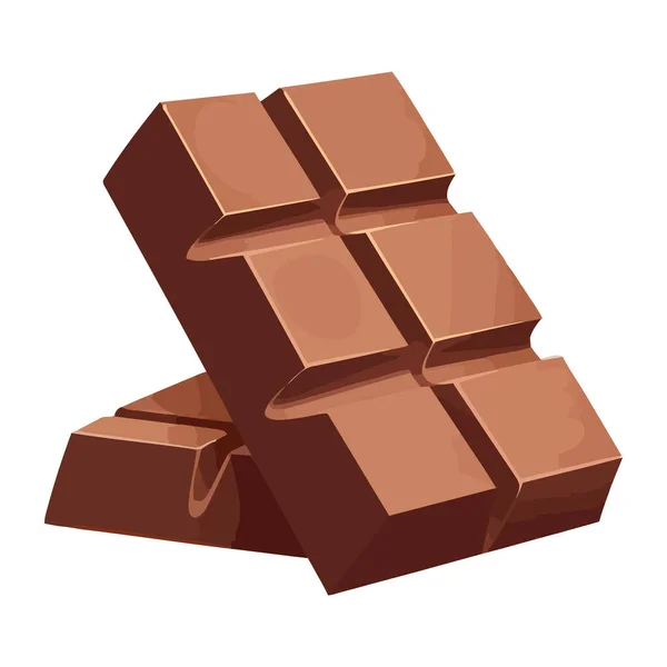 Verem Csokoládé Fehér Háttér — Stock Vector