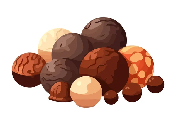 Bonbons Chocolat Frais Icône Bonbon Isolé — Image vectorielle
