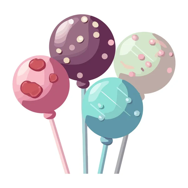 Süßigkeiten Einem Stick Symbol Isoliert — Stockvektor