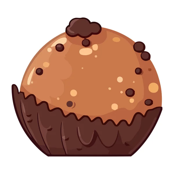 孤立自制饼干和奶油巧克力图标 — 图库矢量图片