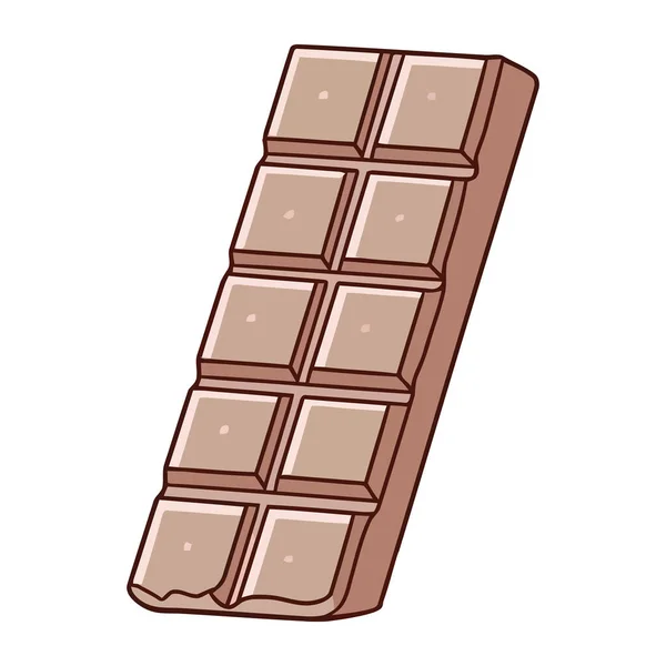 Barra Chocolate Ícone Heap Vício Doce Isolado — Vetor de Stock