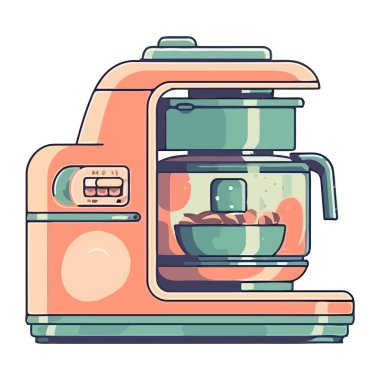 Modern kahve makinesi kafein ikonunu izole etti