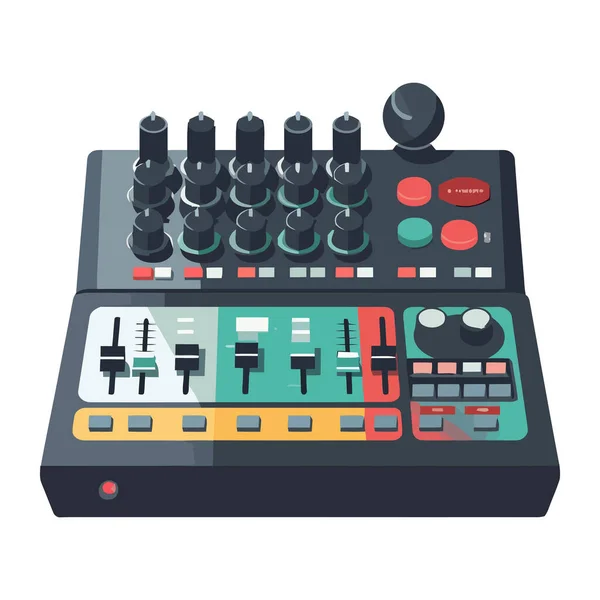 Electric Sound Mixer Control Knob Illustration Icon Isolated — Stock Vector