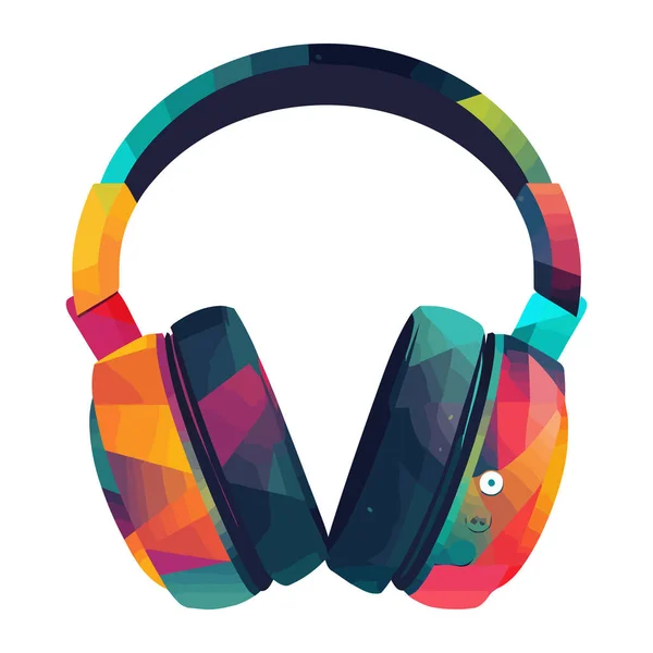 Écouteurs Modernes Symbolisent Icône Expérience Écoute Amusante — Image vectorielle