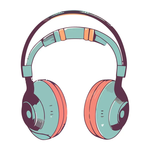 Modern Headphones Technology Icon Isolated — Stock Vector