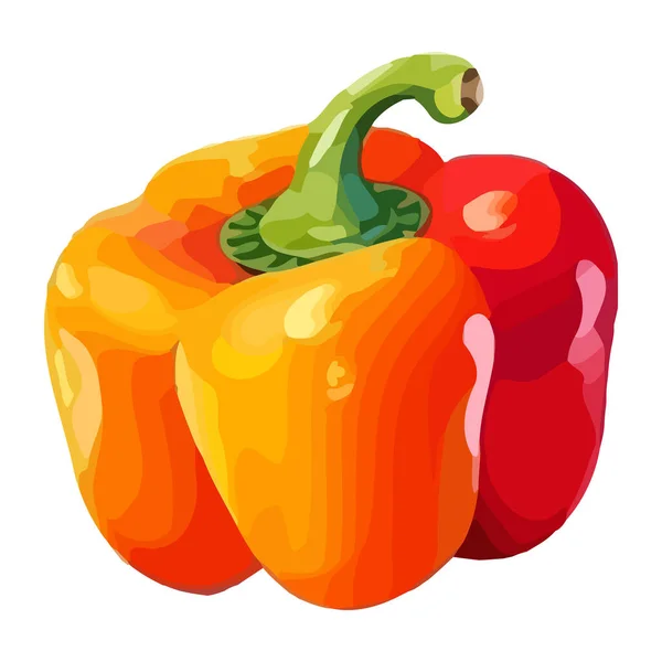 辣椒有机蔬菜 成熟到可以吃孤立的图标 — 图库矢量图片