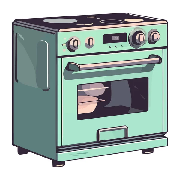 现代厨房设计中的新鲜烤面包 — 图库矢量图片