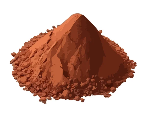 Puder Schokolade Lebensmittel Ikone Isoliert — Stockvektor
