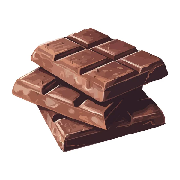 Çikolatalı Tatlı Ikonu Izole Edilmiş — Stok Vektör