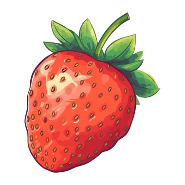 Sulu çilek, beyaz taşra tasarım simgesi