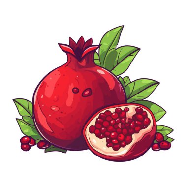 Sulu nar dilimi, izole edilmiş sağlıklı yeme ikonunun sembolü.