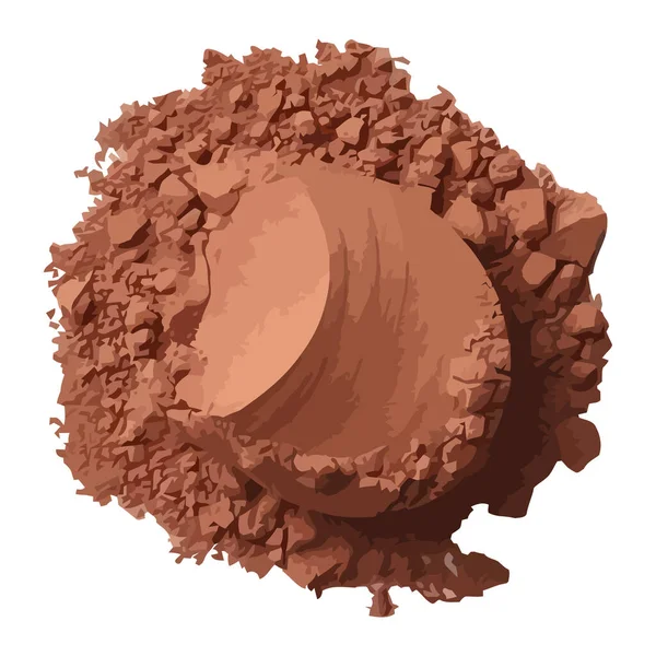 Čokoládový Prášek Čerstvé Potraviny Ikona Izolované — Stockový vektor