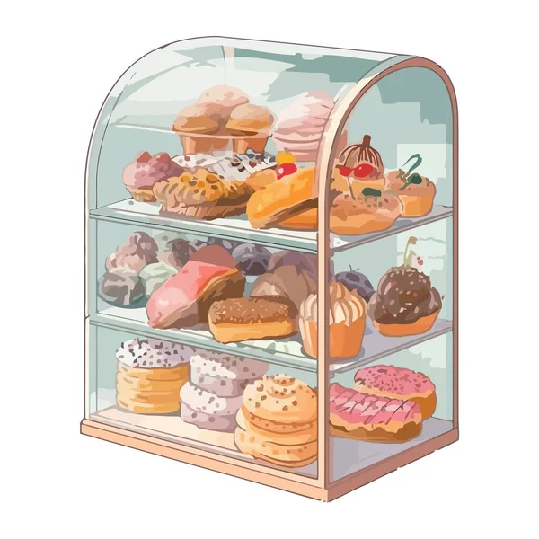 Bonbons Alimentaires Sucrés Biscuits Cupcake Gâteaux Icône Isolé — Image vectorielle