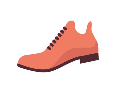 Beyaz arkaplan tasarımında izole edilmiş zarif ayakkabı simgesi