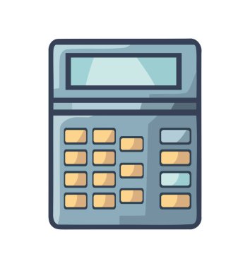 Modern tuş takımı hesap makinesi finansal simgesi izole edildi