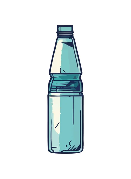Wassertropfen Plastikflasche Isoliert — Stockvektor