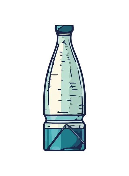 Иконка Прозрачной Бутылки Содержит Изолированную Иконку Очищенной Воды — стоковый вектор