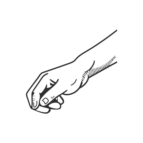 Χέρι Gesturing Λευκό Φόντο Εικονίδιο Απομονωμένο — Διανυσματικό Αρχείο