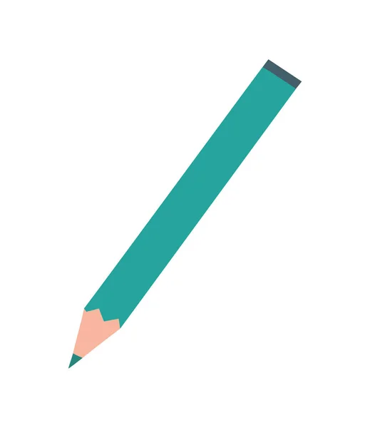 Crayon Pointu Sur Papier Bleu Étincelle Icône Créativité Isolé — Image vectorielle