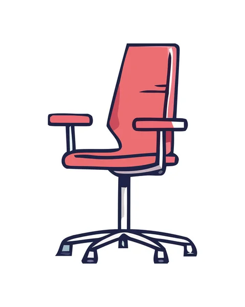 Cadeira Escritório Ícone Conforto Isolado — Vetor de Stock