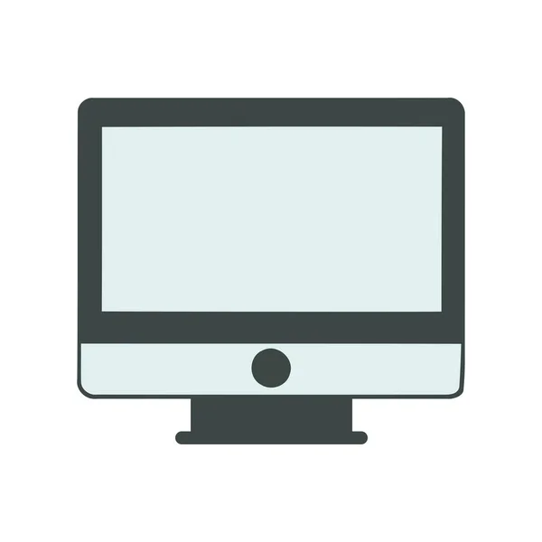 Monitor Computador Moderno Ícone Tecnologia Isolado — Vetor de Stock