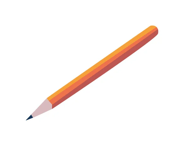 Desenho Lápis Brilhante Ícone Criatividade Educação Isolado — Vetor de Stock