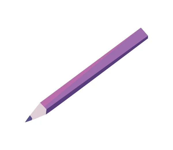 Renkli Kalem Yaratıcılık Eğitimi Simgesini Izole Eder — Stok Vektör