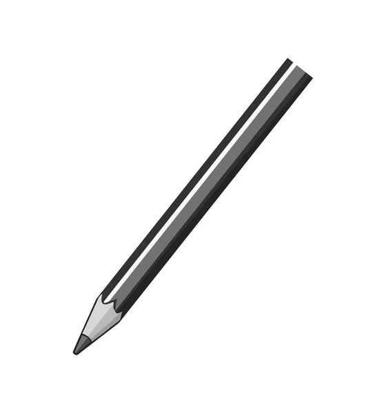 Pencil Icon Vector White Backdrop Isolated — Stock Vector