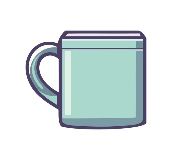 Кофе Кружка Иконка Изолированный Дизайн — стоковый вектор