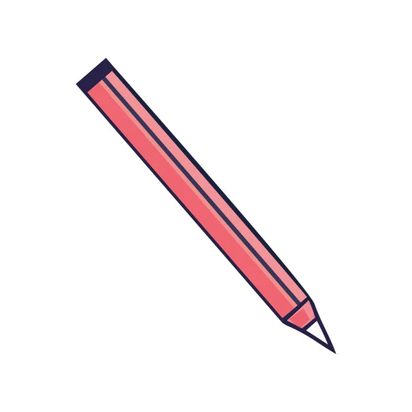 Crayon Pointu Sur Icône Blanche Isolé — Image vectorielle