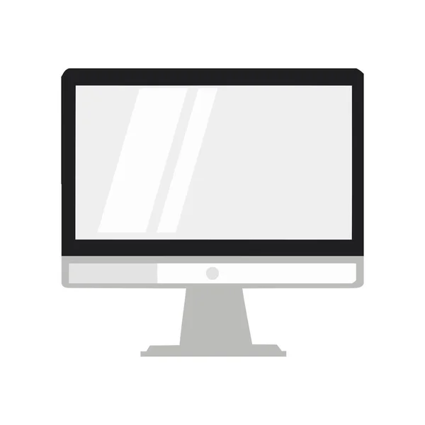Moderner Desktop Mit Breitbild Icon Isoliert — Stockvektor