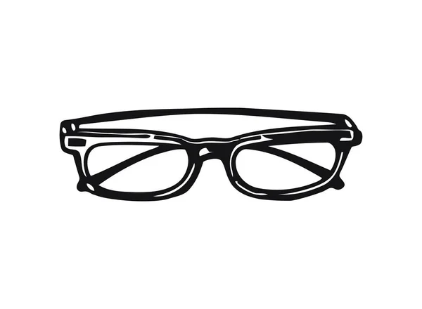 Modern Eyeglasses Frame Symbol Elegance Icon Isolated — Stock Vector
