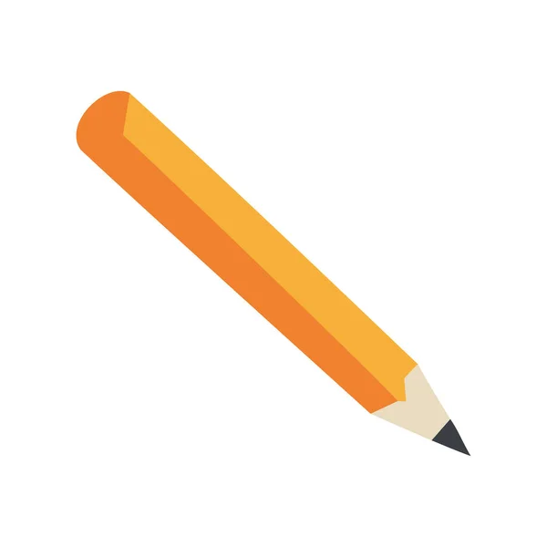 Sharp Crayon Esquisse Des Idées Sur Icône Papier Blanc Isolé — Image vectorielle